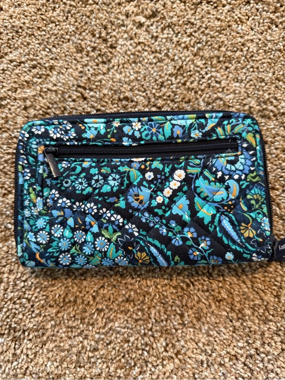 VERA BRADLEY Cotton RFID Turnlock Wallet in Dreamer Paisley
